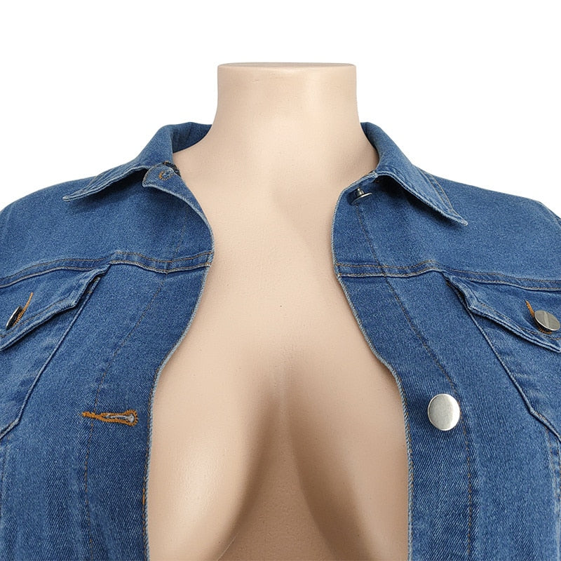 Debra Denim Plus Set