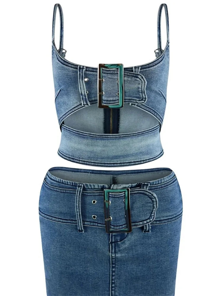 Darla 2 Two Piece Denim dress Set