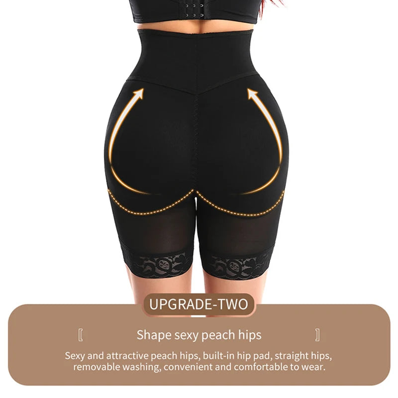 Women Padded Butt Lifter Shapewear Tummy Control Panties High Waist Trainer Hip Enhancer Thigh Slimmer Shorts Underwear Fake Ass