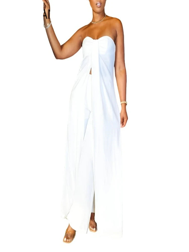 Sherry Strapless Two Piece Pant Set