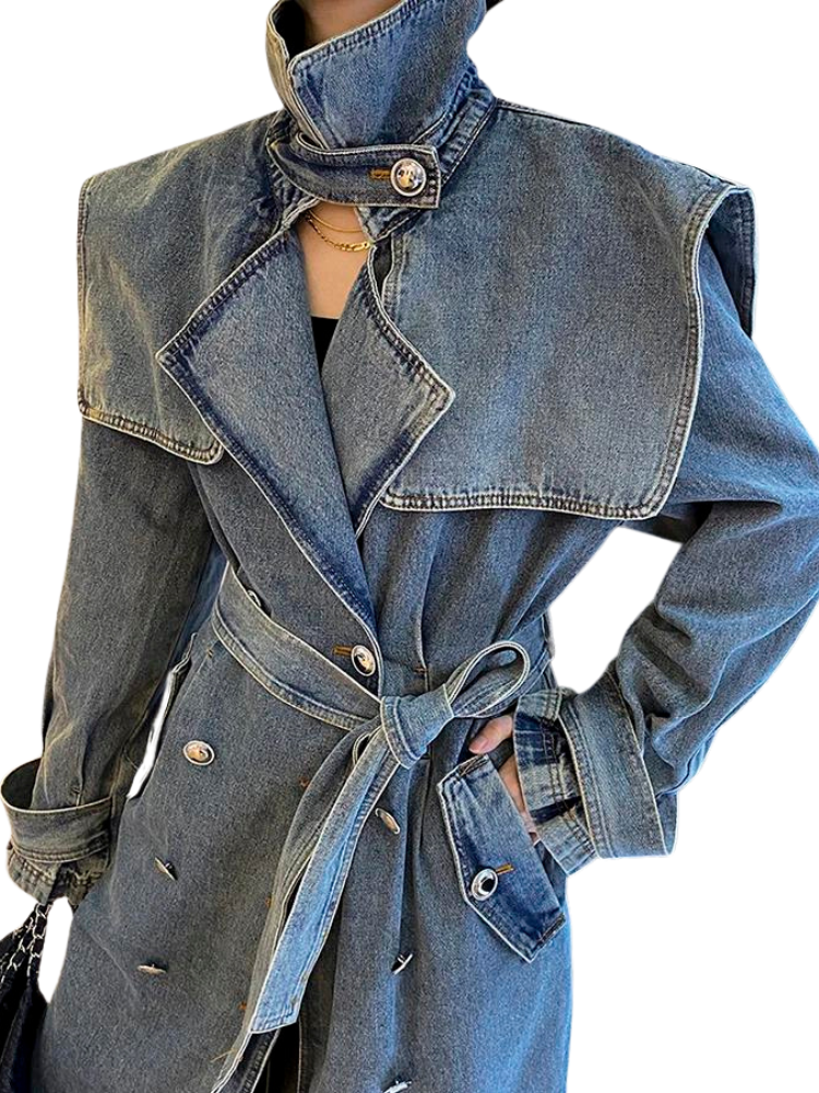 Denise Denim Trench Jacket