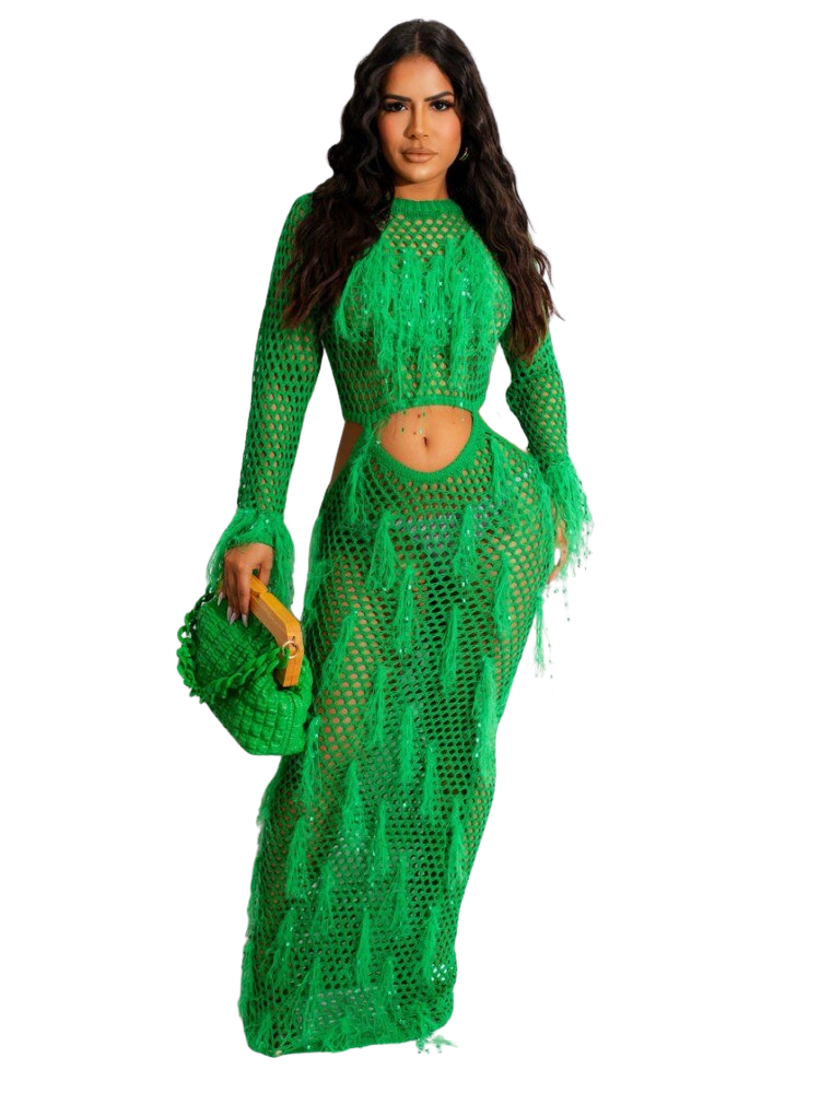 Jade Crochet Dress