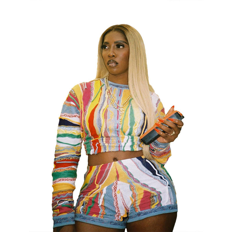 Long Sleeves Cropped High Waist Suit