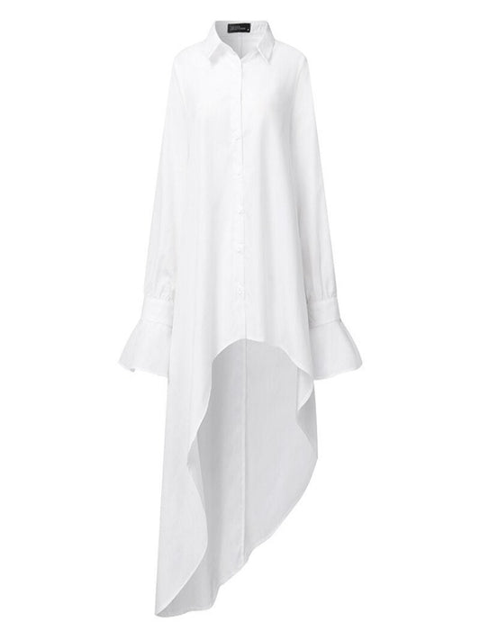 Irie Irregular Long Flounce Sleeve Blouse
