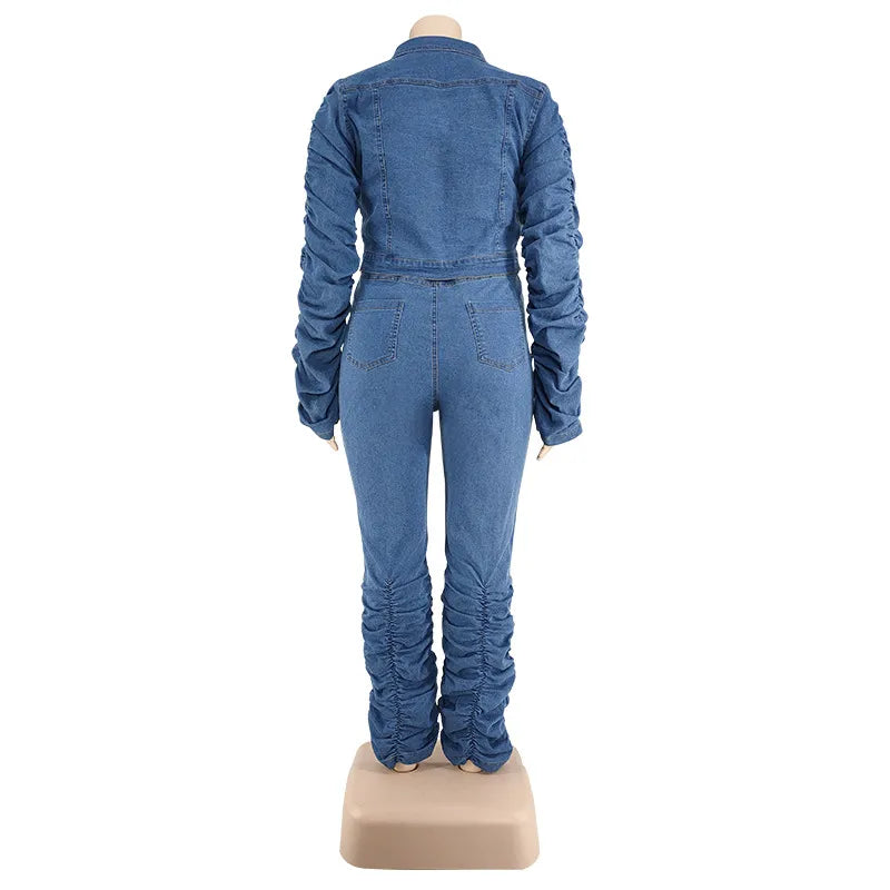 Debra Denim Plus Set