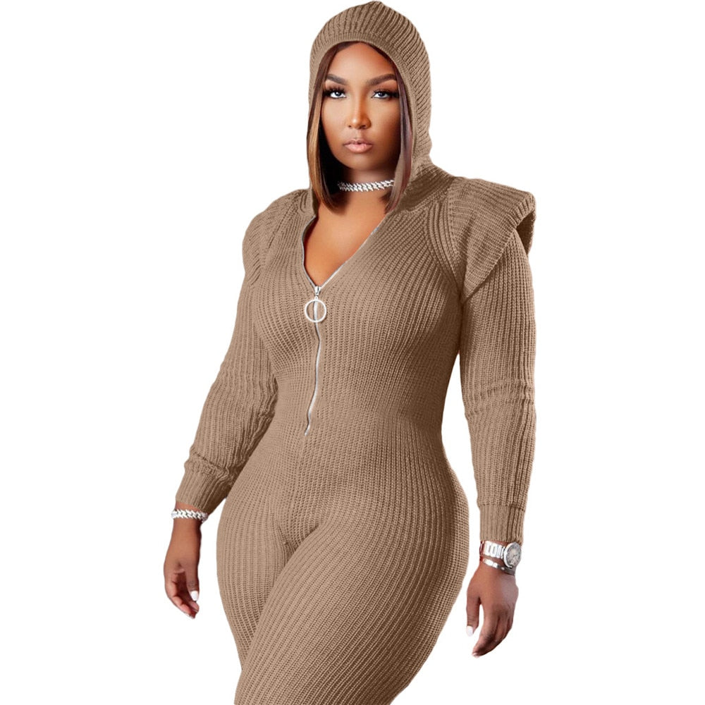 Kari Knitted Hooded Bodysuit