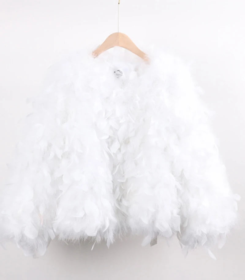 Lori Ostrich Feather Short Jacket