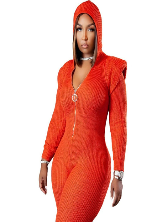 Kari Knitted Hooded Bodysuit