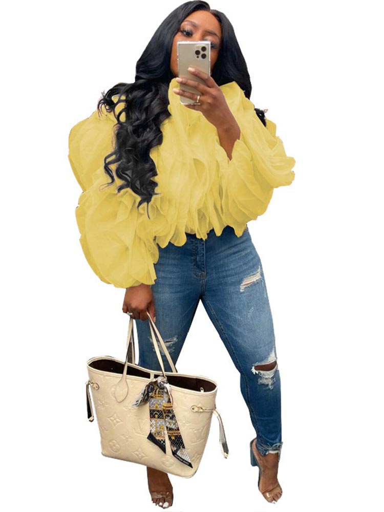 Ronnie We Outside Ruffled Blouse