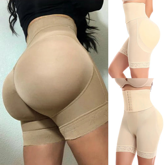 Women Padded Butt Lifter Shapewear Tummy Control Panties High Waist Trainer Hip Enhancer Thigh Slimmer Shorts Underwear Fake Ass