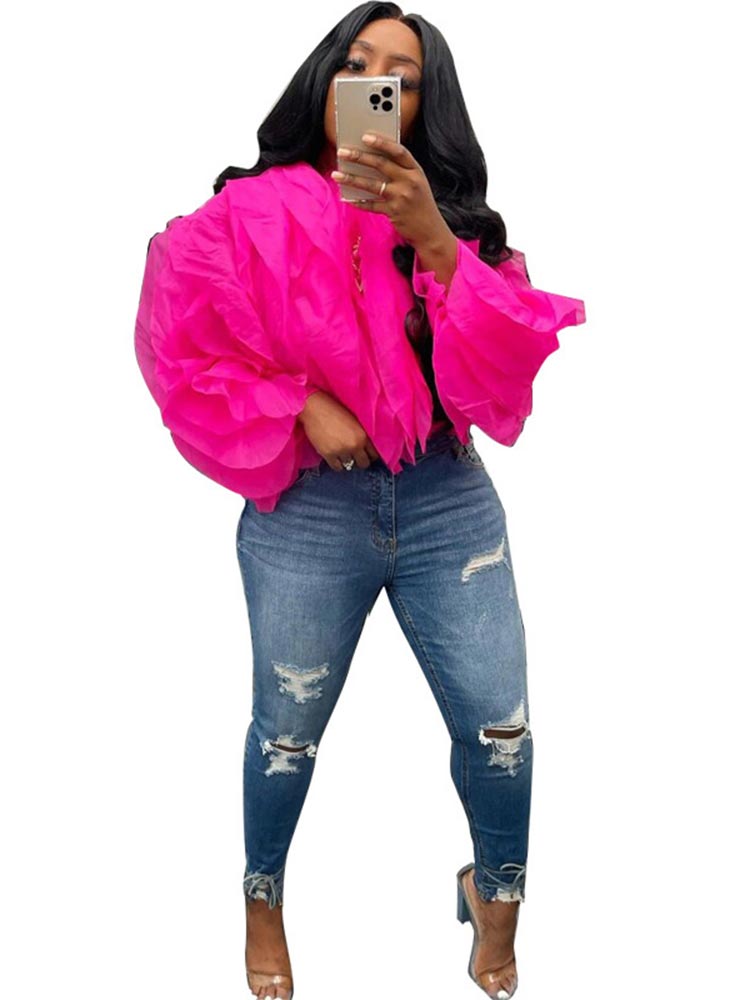 Ronnie We Outside Ruffled Blouse