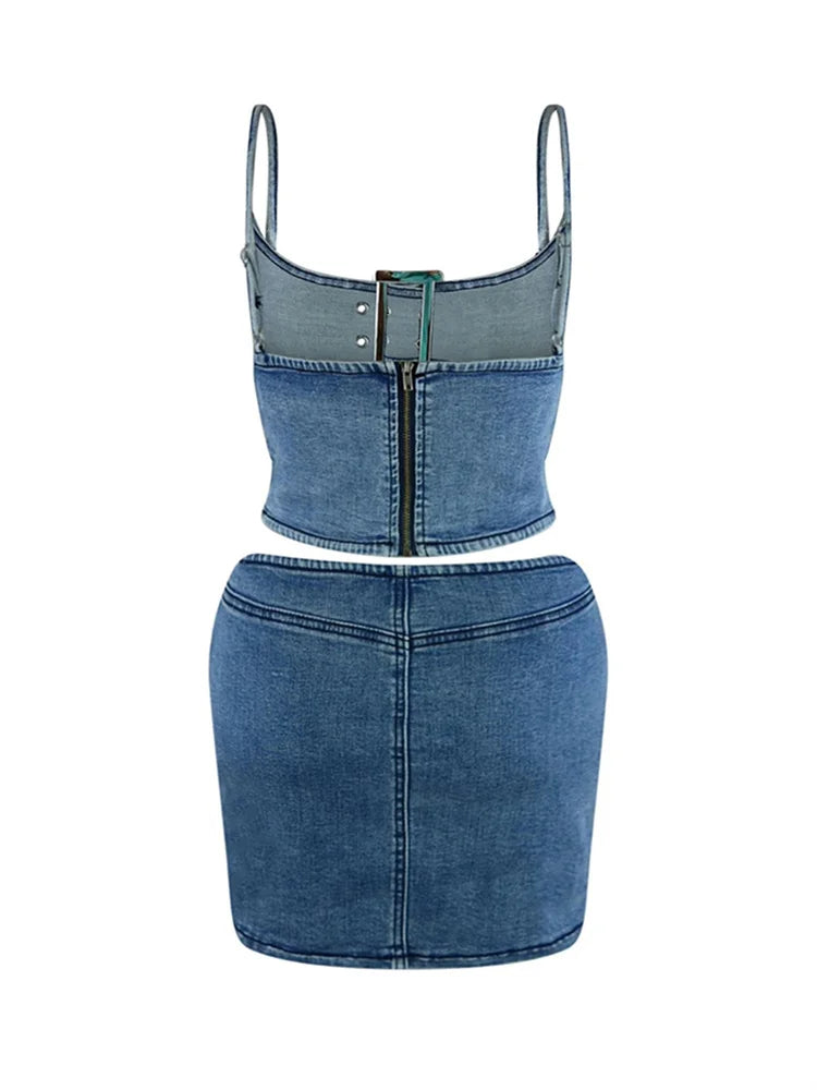 Darla 2 Two Piece Denim dress Set