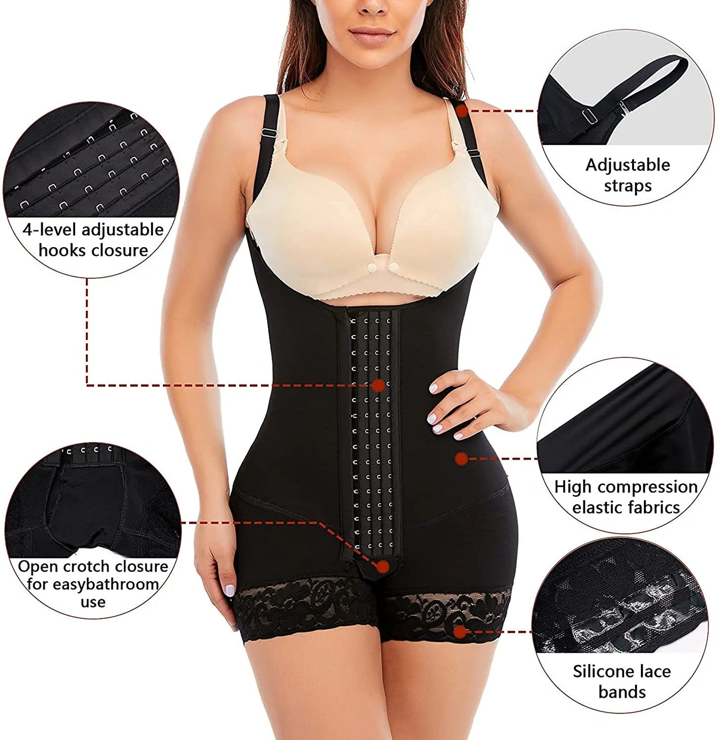 Fajas Colombianas Slimming Corset For Women Compression Body Shaper Waist Trainer Shapewear Post Surgery Slimming Butt Lifter