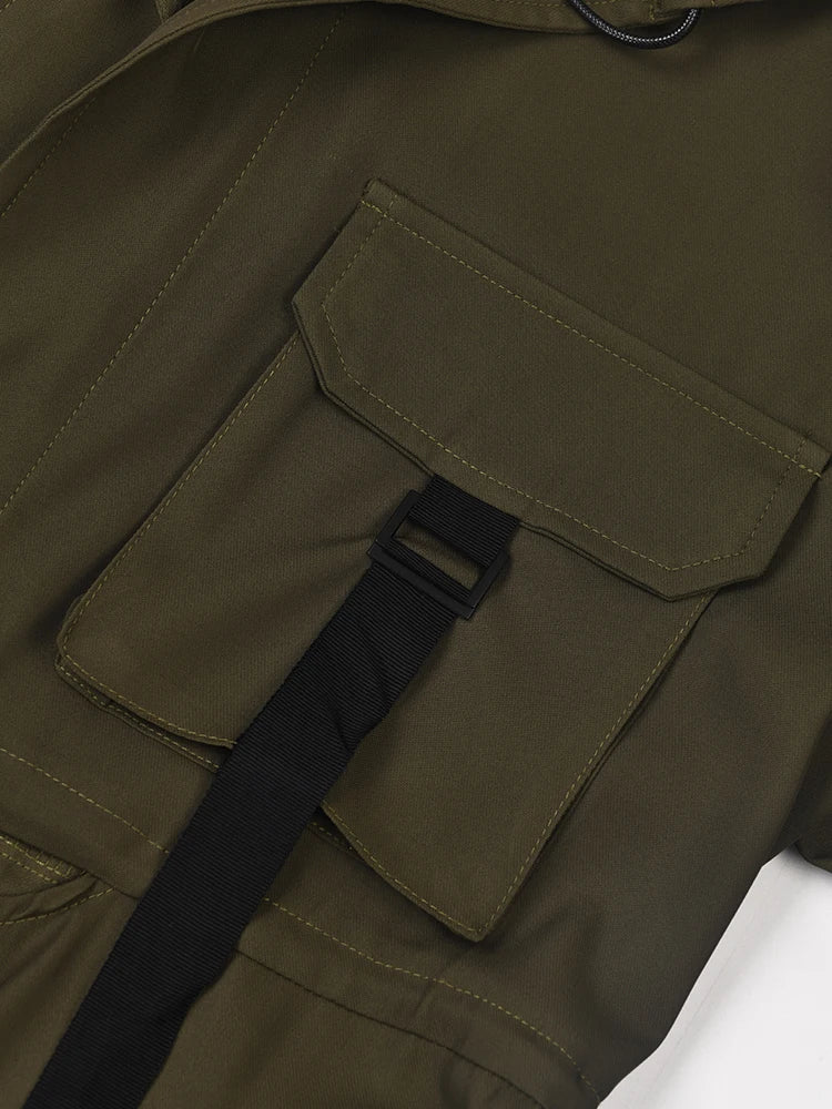 Kim Army Green Trench Windbreaker