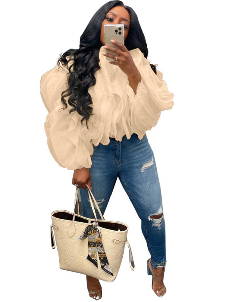 Ronnie We Outside Ruffled Blouse