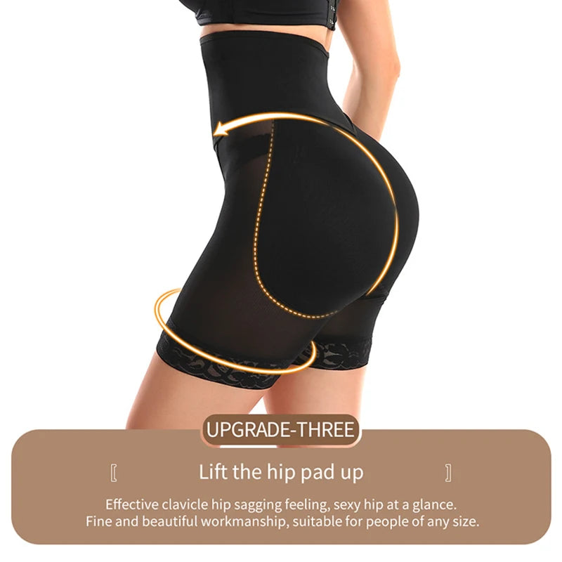 Women Padded Butt Lifter Shapewear Tummy Control Panties High Waist Trainer Hip Enhancer Thigh Slimmer Shorts Underwear Fake Ass