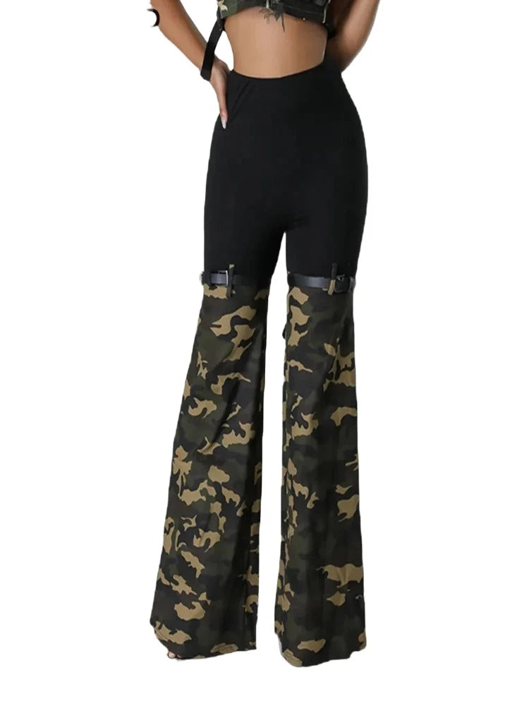 Cammy Camouflage Flared Pants set