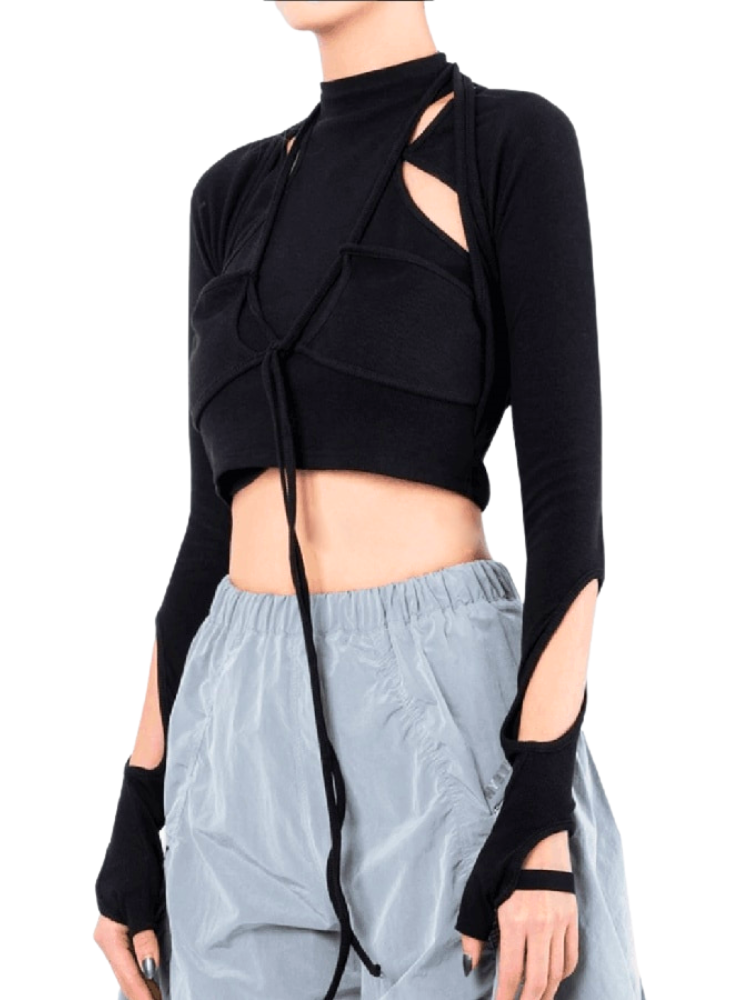 Erin Gothic Hollow Crop Top