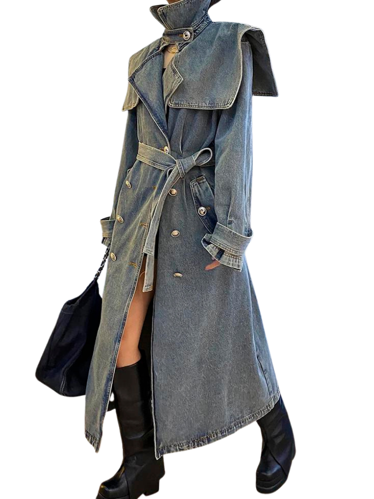 Denise Denim Trench Jacket