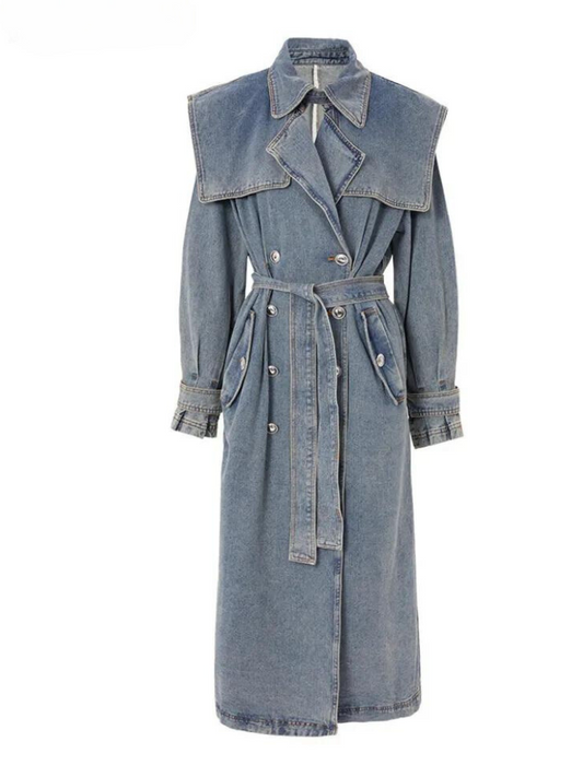 Denise Denim Trench Jacket