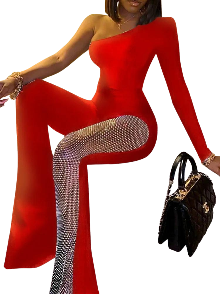 Briana Jumpsuit Single Sleeve Romper