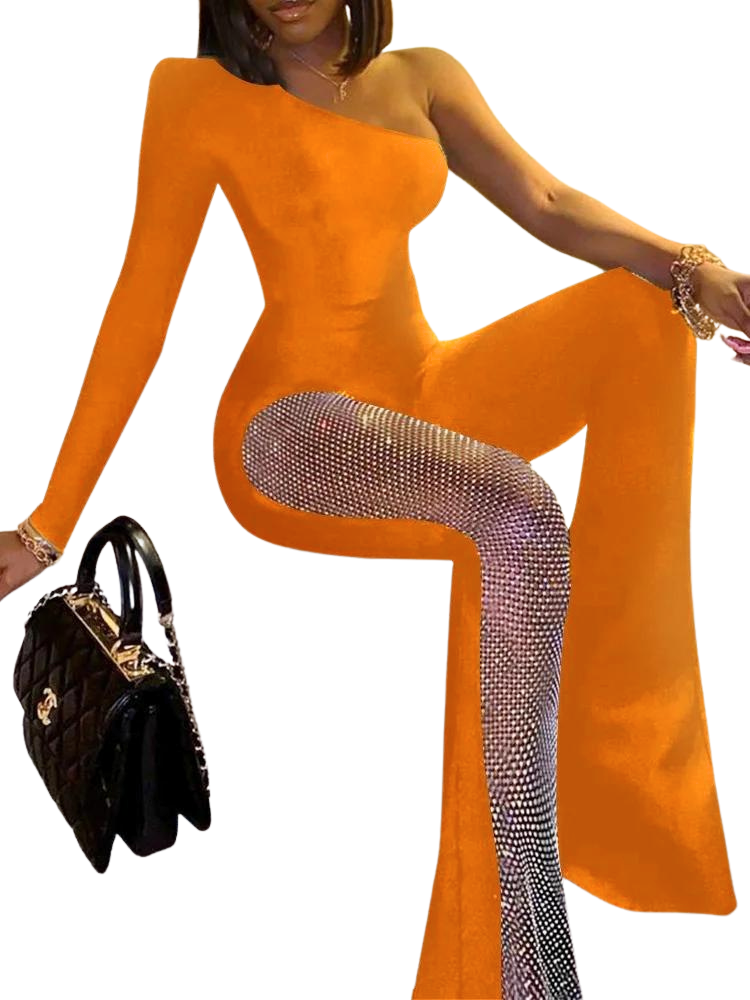Briana Jumpsuit Single Sleeve Romper