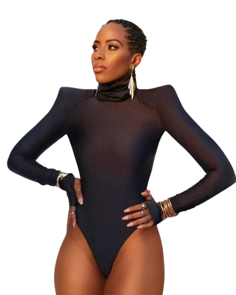 Karrie Long Sleeve Romper Bodysuit