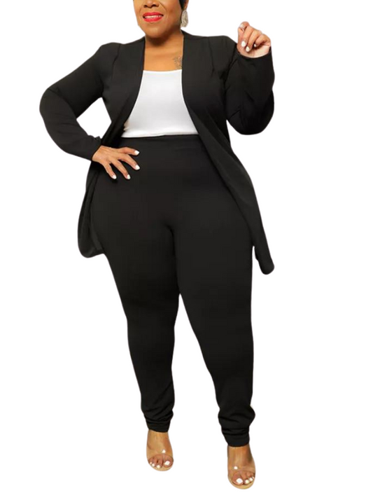 Janell Plus Size Two Piece Suit