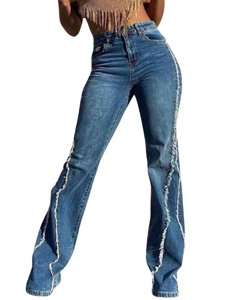 Raven Raw Hem High Waist Jeans