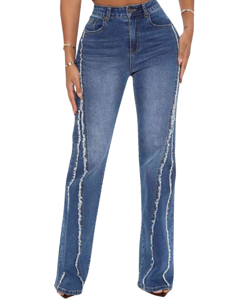 Raven Raw Hem High Waist Jeans