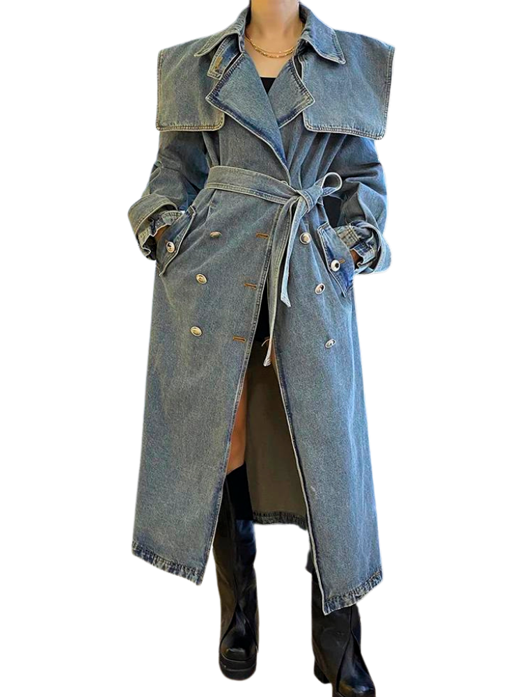 Denise Denim Trench Jacket