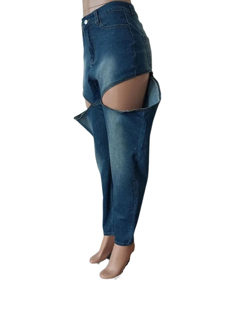 Ronnie Denim Pencil Cutout Jeans